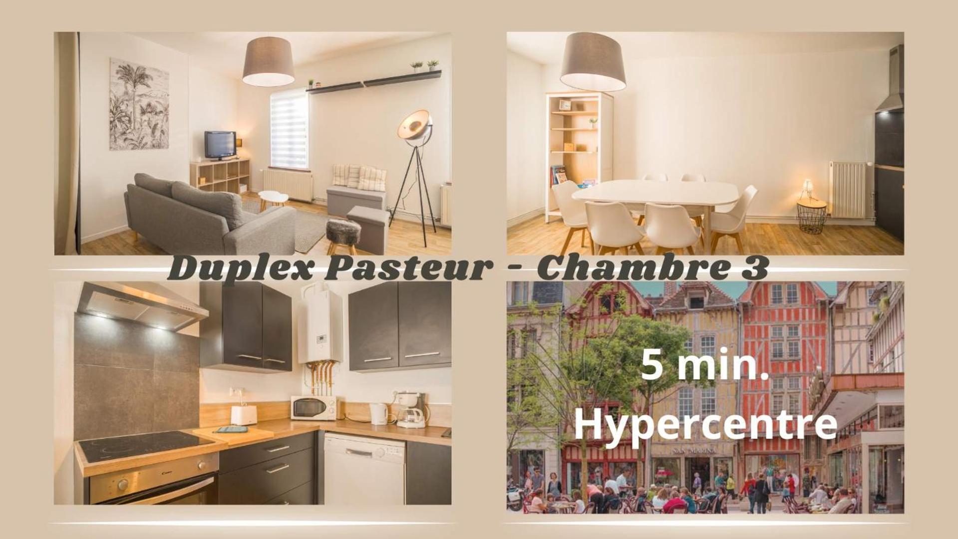 Duplex Pasteur - Chambre 3 - Chambre Privee Panzió Troyes Kültér fotó