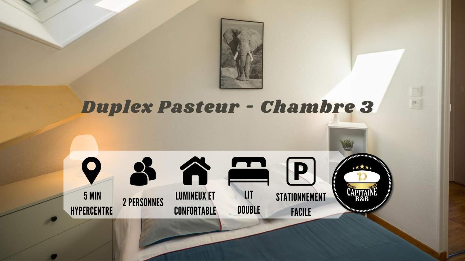 Duplex Pasteur - Chambre 3 - Chambre Privee Panzió Troyes Kültér fotó